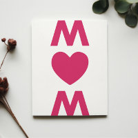 Modern Big MUM Rood Hart Wit Moederdag