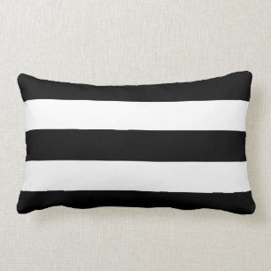 Modern Big White en Black Stripe Kussen