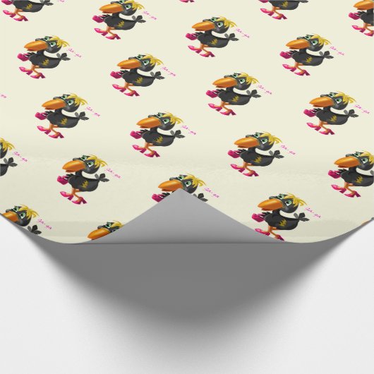 Modern Bird Funny Wrapping Papier - (Hoek)
