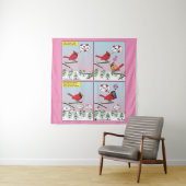Modern Bird Mating Calls Comic Wandkleed (In situ)