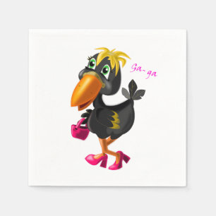 Modern Bird Napkins Fun Servet