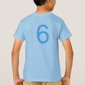 Modern Birthday Boy Navy Blue Custom Age Number T-shirt (Achterkant)