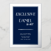 Modern Birthday Custom Magazine Hoesje, Portret Folie Uitnodiging (Voorkant)