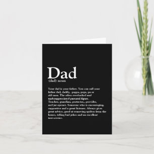 Modern Birthday Dad definition trendy typography Kaart