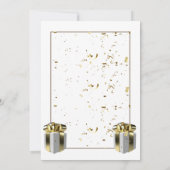 Modern Birthday Invitation Card with Golden Balloo (Dos)