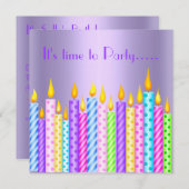MODERN BIRTHDAY PARTIJ VIA MUMSBUBSNGRUBS KAART (Voorkant / Achterkant)