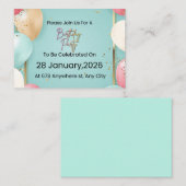 Modern Birthday Party Invitation || Customizable (Devant / Derrière)