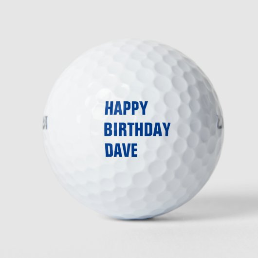 Modern Birthday Voeg Golfer-naam toe Golfballen (Voorkant)