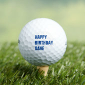 Modern Birthday Voeg Golfer-naam toe Golfballen (Insitu Shirt)