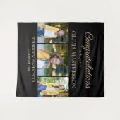 Modern Black 3 Foto Afstuderen gefeliciteerd Wandkleed (Voorkant (horizontaal))