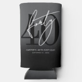 Modern Black 40th Birthday Party (Achterkant)