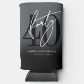 Modern Black 40th Birthday Party (Voorkant)