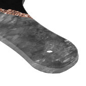 Modern Black Agathe Marble Monogram Snijplank (Hoek)