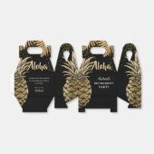 Modern Black Aloha Tropische anananas Retirement Bedankdoosjes (Uitgevouwen)