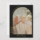 Modern Black and Gold Elegant Wedding Invitation  (Devant)