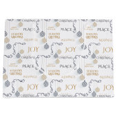 Modern Black and Gold Minimal Holiday Baubles Groot Cadeauzakje (Voorkant)