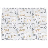 Modern Black and Gold Minimal Holiday Baubles Groot Cadeauzakje (Achterkant)