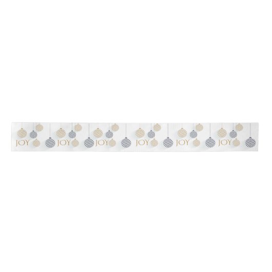 Modern Black and Gold Minimal Holiday Baubles Lint (Voorkant)