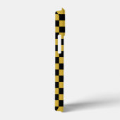 Modern Black and Metallic Gold Square Box Pattern Case-Mate iPhone Case (Achterkant / Rechts)