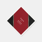 Modern Black and Red Wedding Servet (Hoek)