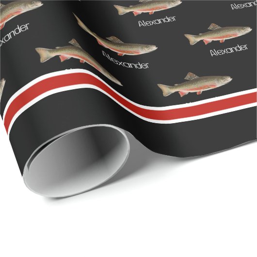 Modern Black and Rust Fisherman's cadeau Cadeaupapier (Rol Hoek)