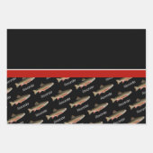 Modern Black and Rust Fisherman's cadeau Inpakpapier Vel (Voorkant)