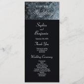 Modern Black and Silver Wedding Programma (Voorkant)