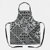 Modern Black and White Abstract Pattern Schort (Voorkant)