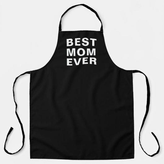 Modern Black and White Best Mam Typography Kitchen Schort (Voorkant)