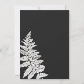 Modern Black and White Botanical Wedding Kaart (Achterkant)