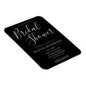 Modern Black and White Bridal Shower Invitation Magneet (Rechterzijde)