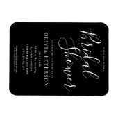 Modern Black and White Bridal Shower Invitation Magneet (Horizontaal)