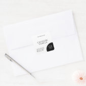 Modern black and white candle label sticker (Enveloppe)