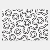 Modern Black and White Chain Link Pattern Gift Wra Inpakpapier Vel (Voorkant)