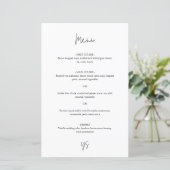 Modern Black and White Chic Wedding Menu (Debout devant)