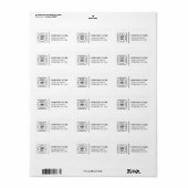 Modern Black and White Custom Logo Address Labels (Full Sheet)