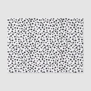 Modern Black and White Dalmatian Spot Pattern Tissuepapier