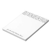 Modern Black and White Dalmatian Spots Notitieblok (Gedraaid)
