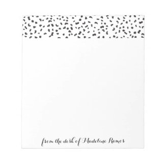 Modern Black and White Dalmatian Spots Notitieblok