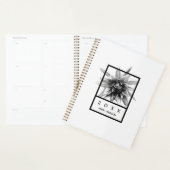 Modern Black and White Floral Name 2026 Planner (Display)