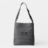 Modern Black and White Gingham Cross Body Tas (Achterkant)