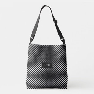 Modern Black and White Gingham Cross Body Tas