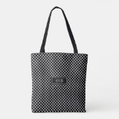 Modern Black and White Gingham Shoulder Tas (Achterkant)
