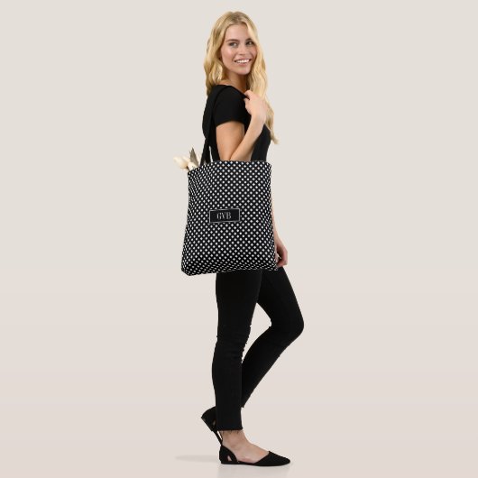 Modern Black and White Gingham Shoulder Tas (Op model)