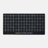 Modern Black And White Grid Office Business Name (Recto)