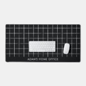 Modern Black And White Grid Office Business Name Bureaumat (Keyboard & Muis)