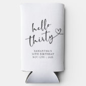 Modern Black and white Hello 30 Birthday (Voorkant)