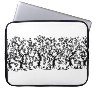 Modern Black and White Joshua Tree Neopreen Laptop Sleeve