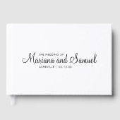 Modern Black and White Minimalist Wedding Gastenboek (Voorkant)