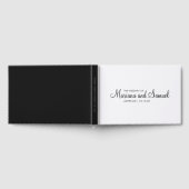 Modern Black and White Minimalist Wedding Gastenboek (Volledig)